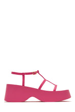 Load image into Gallery viewer, Beach Trip Flat Platform Sandals - Pink