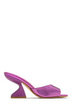Load image into Gallery viewer, Racquel Mid Heel Mules - Metallic Pink
