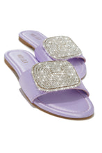 Load image into Gallery viewer, Purple Embellished Slides