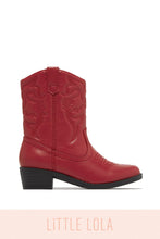 Load image into Gallery viewer, Mini Libby Kids Cowgirl Boots - Red
