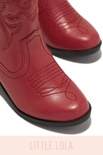 Load image into Gallery viewer, Mini Libby Kids Cowgirl Boots - Red