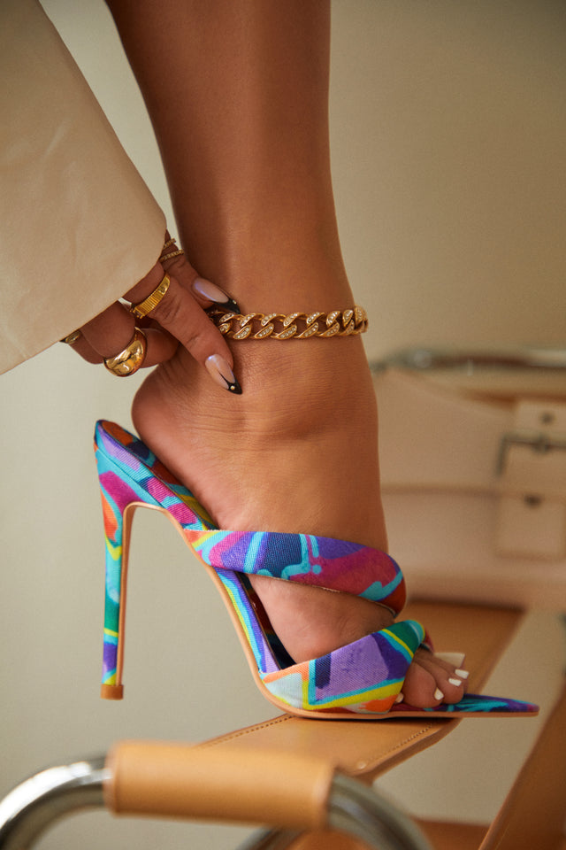 Load image into Gallery viewer, Ryett High Heel Mules - Multi