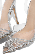 Load image into Gallery viewer, Silver Embellished Heels