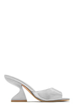 Load image into Gallery viewer, Racquel Mid Heel Mules - Silver