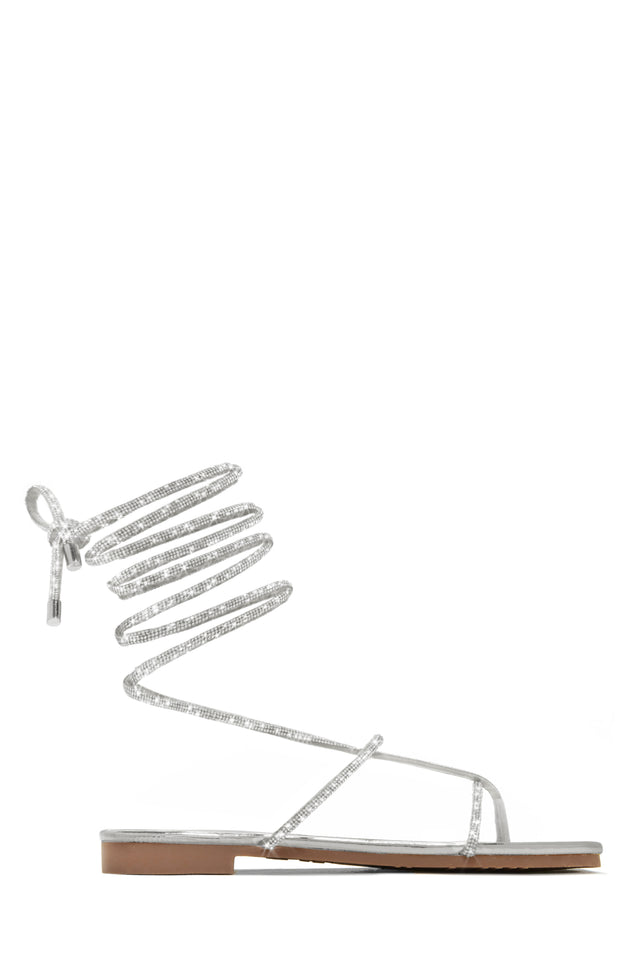 Load image into Gallery viewer, Silver-Tone Embellished Sandals