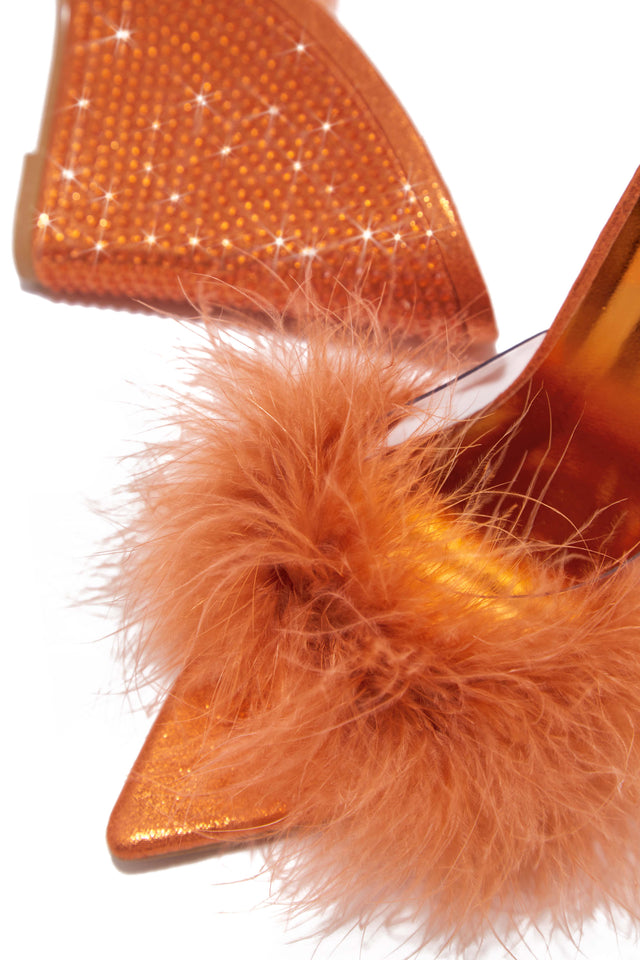 Load image into Gallery viewer, Orange Wedge Mules