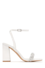 Load image into Gallery viewer, White Embellished Chunky Heel