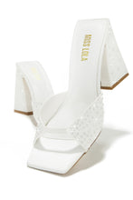 Load image into Gallery viewer, White Rhinestone Mules