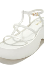 Load image into Gallery viewer, Beach Trip Flat Platform Sandals - White