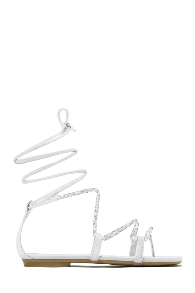 Load image into Gallery viewer, White Rhinestone Sandals