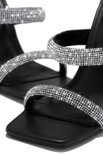 Load image into Gallery viewer, Black Embellished Strap Heels