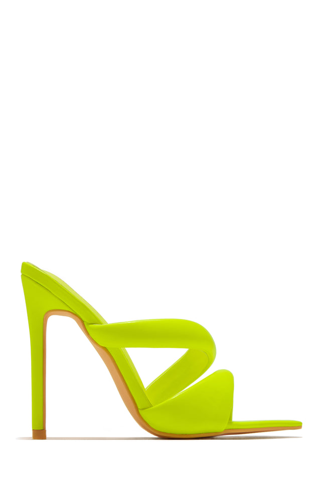 Load image into Gallery viewer, Lime High Heel Mules