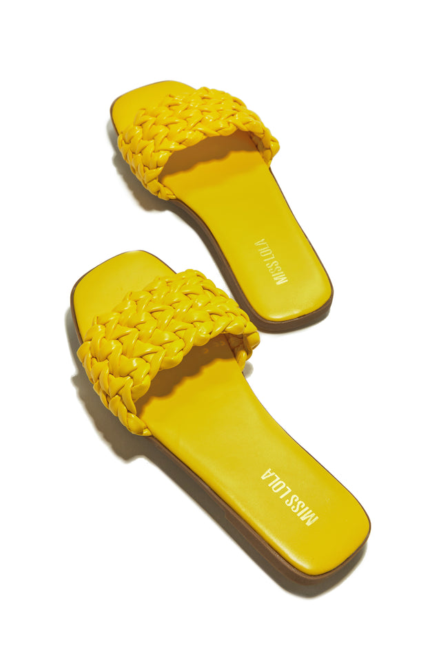 Load image into Gallery viewer, Yellow Slip On Sandals