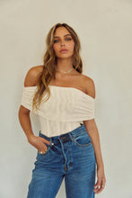 Load image into Gallery viewer, Off The Shoulder Cream Top
