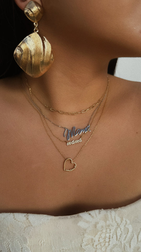 Load image into Gallery viewer, Mama Dainty Heart Necklace
