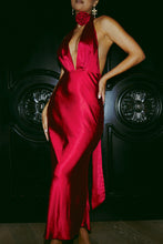 Load image into Gallery viewer, Maria Satin Maxi Dress - Cherry
