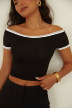 Load image into Gallery viewer, Jossie Off The Shoulder Crop Top - Black
