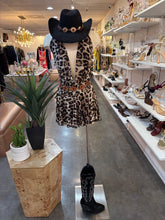 Load image into Gallery viewer, Wild Ones Halter Mini Dress - Leopard
