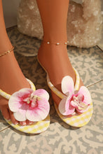 Load image into Gallery viewer, Isla Bonita Gingham Slip On Sandals - Yellow
