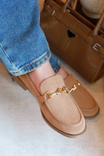 Load image into Gallery viewer, Caroline Loafer Flats - Camel Suede

