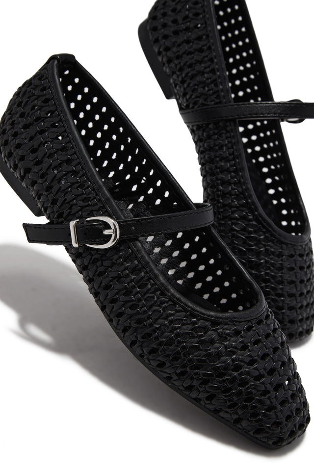 Load image into Gallery viewer, Katie Cutout Mary Jane Flats - Black
