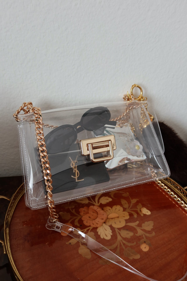 Load image into Gallery viewer, Tiffany Clear Chain Crossbody Bag - Clear
