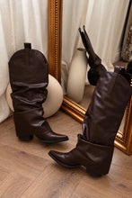 Load image into Gallery viewer, Ryder Slouch Western Knee High Boots – Brown
