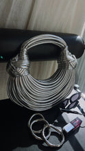 Load image into Gallery viewer, Azelie Double Knot Spaghetti Handbag - Silver
