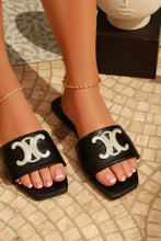 Load image into Gallery viewer, Ceci Flat Slip On Sandals - Black
