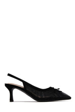 Load image into Gallery viewer, Daphne Slingback Mid Heel Pumps - Black
