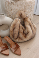 Coco Plush Fur Shoulder Bag - Ivory