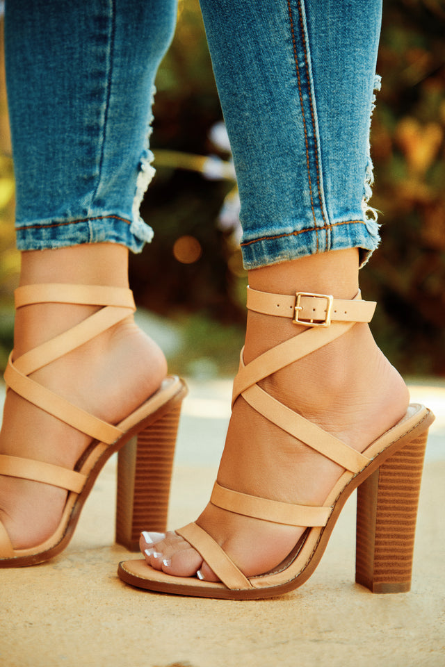 Load image into Gallery viewer, Jennie Strappy High Heels - Nude
