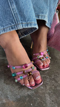 Load image into Gallery viewer, Birthday Drinks Embellished Mule Heels - Pink
