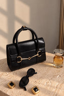 Brooke Top Handle Crossbody Bag – Black