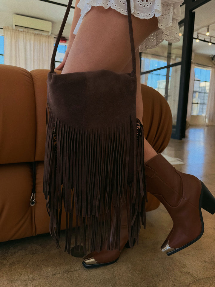 Load image into Gallery viewer, Cheyenne Fringe Bag - Brown
