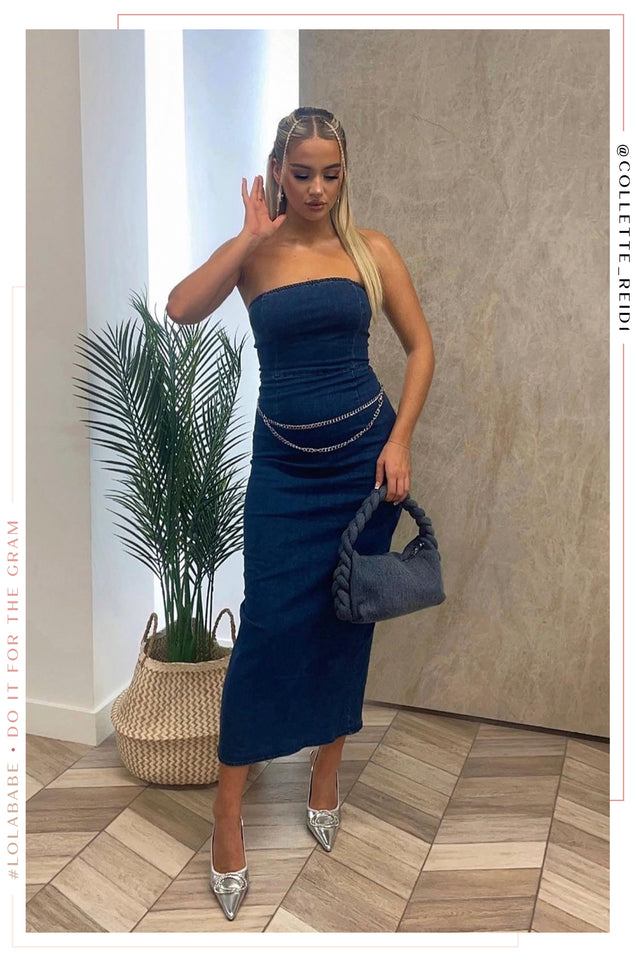 Load image into Gallery viewer, Lenira Shoulder Bag - Blue Denim
