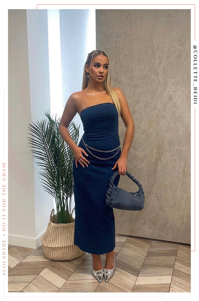Load image into Gallery viewer, Lenira Shoulder Bag - Blue Denim
