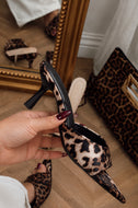 Ivanna Mid Heel Mules - Leopard