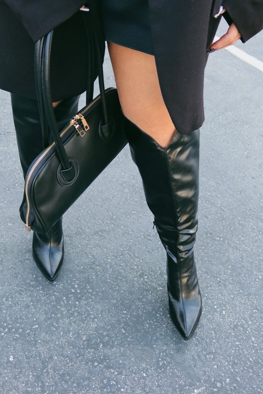 Miss Lola | Dakota Black High Heel Boots – MISS LOLA