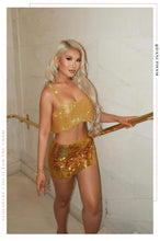 Load image into Gallery viewer, Ciarra Embellished Crop Top - Gold
