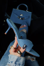 Load image into Gallery viewer, Myra Mid Heel Mules - Denim
