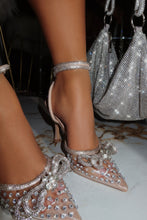 Load image into Gallery viewer, Elina Embellished Ankle Strap Pumps - Nude
