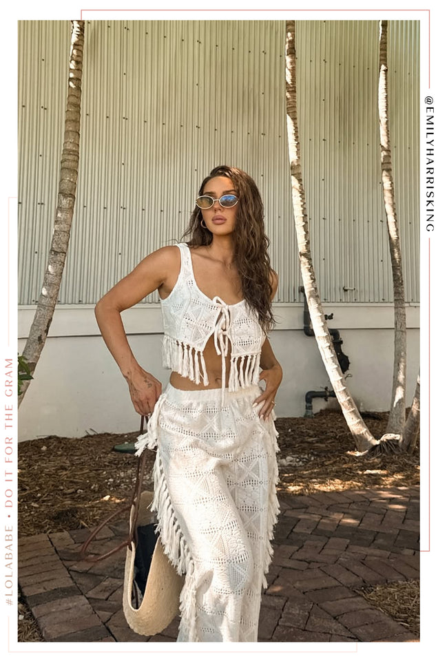 Load image into Gallery viewer, Halley Two Piece Pant Set - Cream
