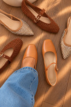 Load image into Gallery viewer, Hannah Mary Jane Ballet Flats – Tan
