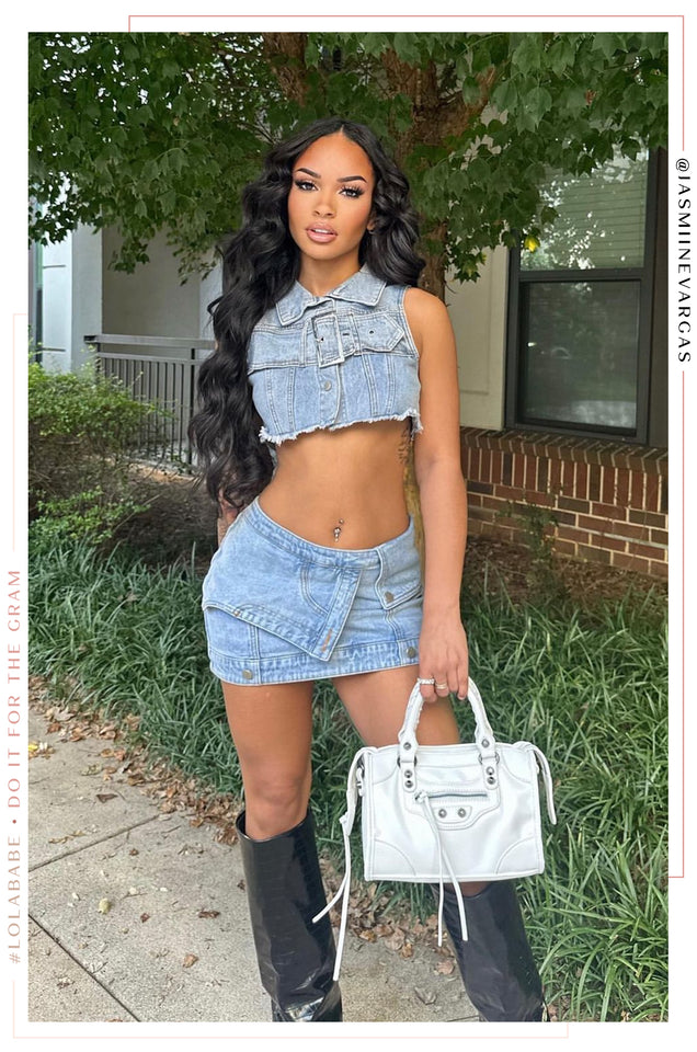Load image into Gallery viewer, Denim Crop
