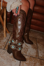 Load image into Gallery viewer, Festival Season Cowgirl Boots - Brown
