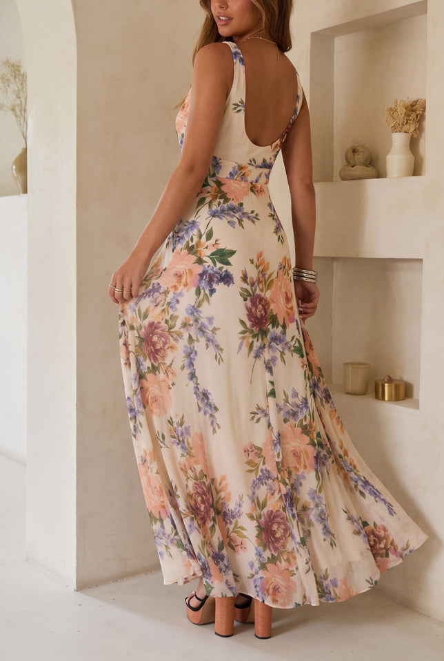 Load image into Gallery viewer, Floral Romance Sleeveless Maxi Dress - Floral Multi
