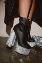 Load image into Gallery viewer, Concert Vibes Embellished Platform Block Ankle Boots - Black
