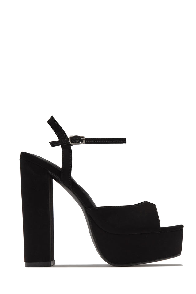 Libbi Platform Block Heels - Black