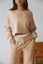 Load image into Gallery viewer, Nude Long Sleeve Crop Sweater Set
